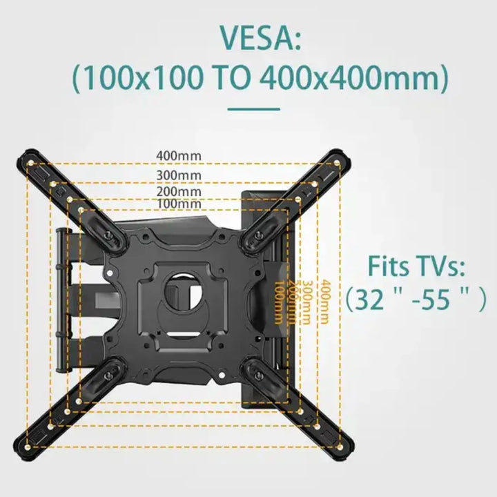 Soporte De Pared Movible Para Tv De 32 A 55 Pulgadas An400 N Negro
