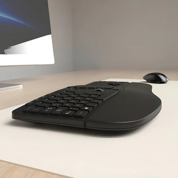 Teclado Klip Xtreme Transcend Wireless Ergonómico - Kbk-530s Color Del Teclado Negro