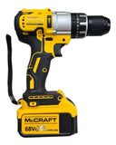 Kit Taladro Percutor 1/2 + Pulidora 4 1/2 68v Inalámbricos - Amarillo