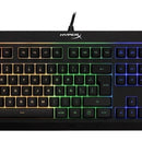 Teclado gamer HyperX Alloy QWERTY Membrana español latinoamérica color negro con luz RGB
