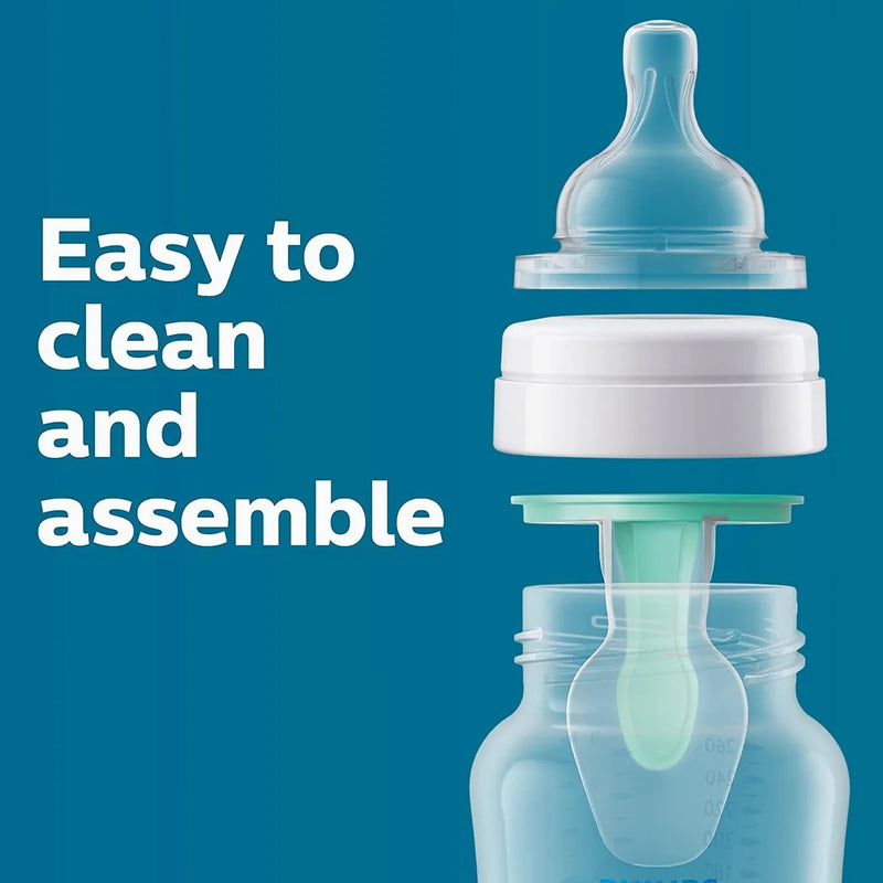 Set De Biberónes Anti-cólico Philips Avent C/peluche Claros