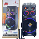 Parlante Cabina 15 Pulgadas 2 Mic Inalambricos 100w Ch-150 Negr