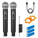 Microfono Inalambrico 2doble Receptor Plug American Sound Color Negro