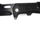 Navaja Táctico Cuchillo Supervivencia Daga Plegable Militar Negro