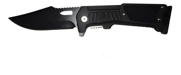 Navaja Táctico Cuchillo Supervivencia Daga Plegable Militar Negro