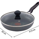 Sartén Imusa Cambiatón 24cm Antiadherente Tapa De Vidrio Color Gris oscuro