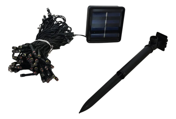 Luces Led Panel Solar Decoración Navideña Exteriores Hogar