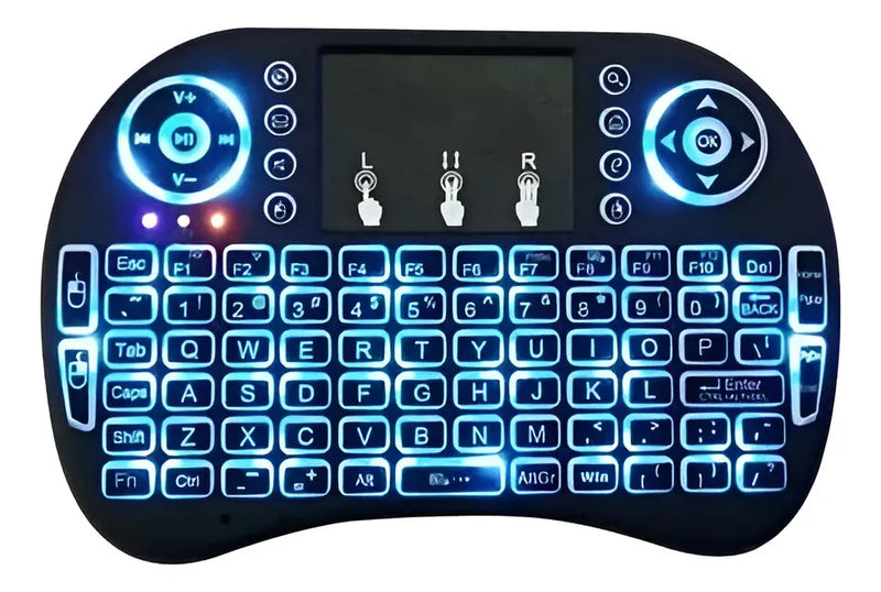 Mini Teclado Inalambrico Noga Con Mouse Para Smart Tv Ps3 Pc Xbox Negro