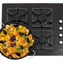 Estufa De Empotrar Tandoori Cristal 66x54 Gas Natural Haceb Color Negro