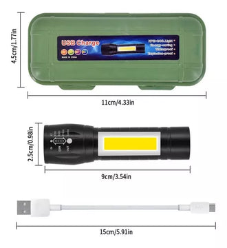 Linterna táctica recargable Ditro MINI LN961 cor negro luz blanco