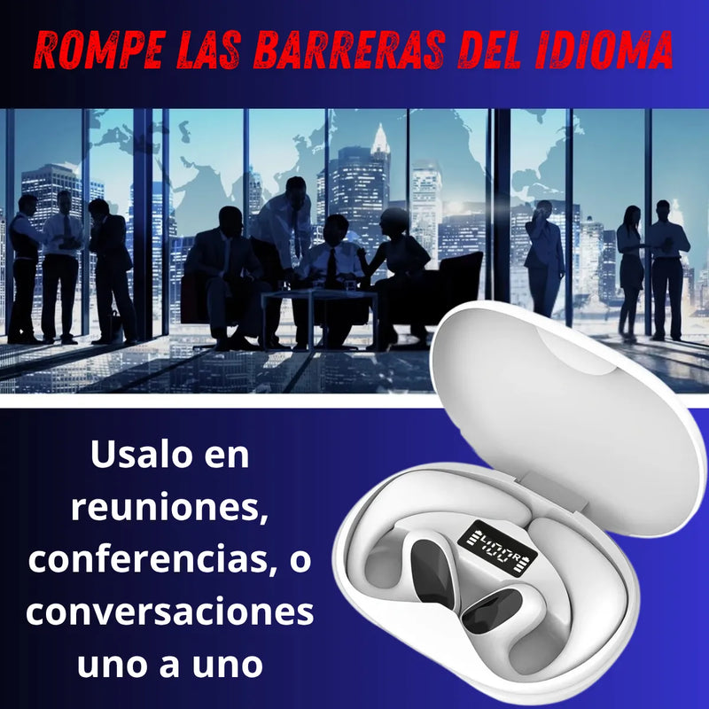 Audifonos De Traduccion Instantaneos De Idioma Inalámbricos Blanco
