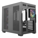 Gabinete Gamer Xyz Qubex Black 4 Fans Argb Usb C Negro