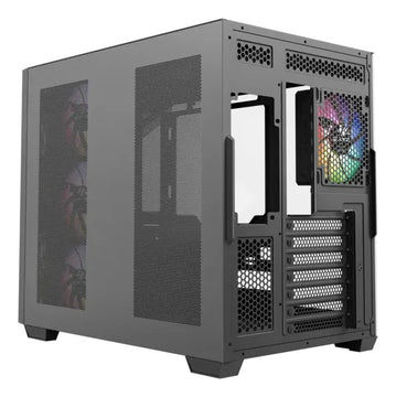 Gabinete Gamer Xyz Qubex Black 4 Fans Argb Usb C Negro