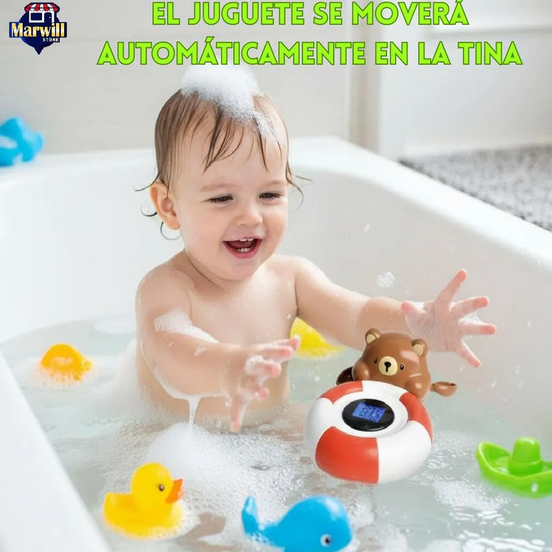 Termómetro Juguete Medición Digital Oso Baño Bebes Flotante Movimiento Diversión Seguridad Agua Bañera Grados Fahrenheit Celsius Alarma Color Temperatura Alta Baja Perfecta Material Seguro Sin Puntas
