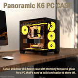 Pc Case Atx 6 Pwm Argb Ventiladores Preinstalados Funda