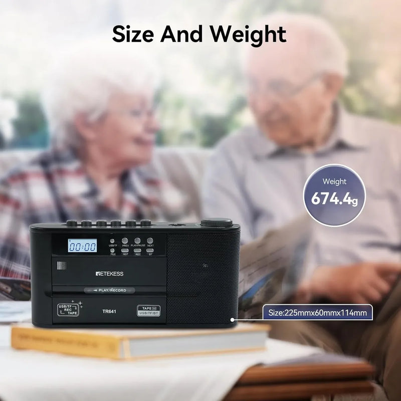 Radio Am Fm Onda Corta Sonido Sintonia Fina Blue Usb Sd Mp3 Negro