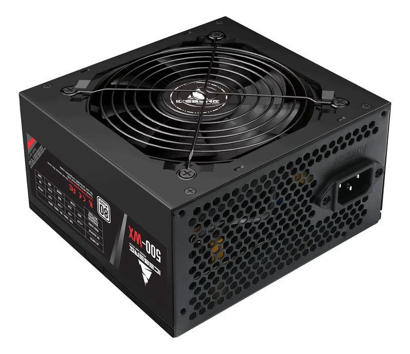Fuente De Poder Gamer Iceberg 500 Wx Retail Real Blanco