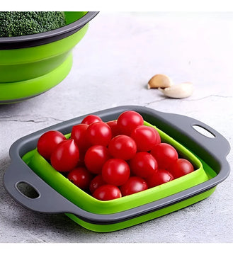 Set 2 Escurridor Colador Plegable Frutas Verduras Libre Bpa