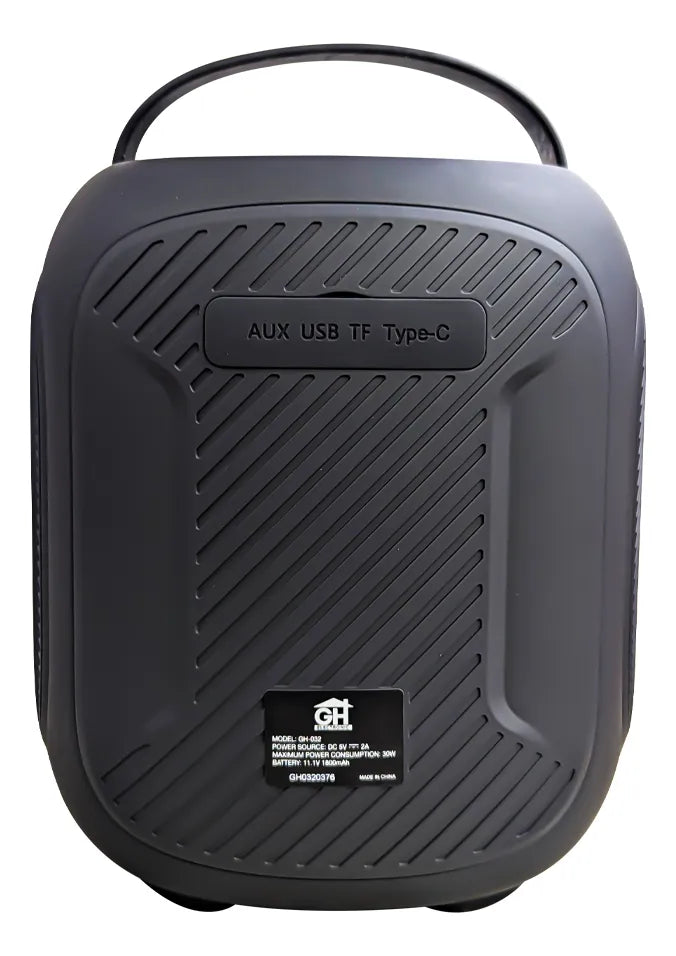Parlante Bluetooth Gh 25w Color Negro