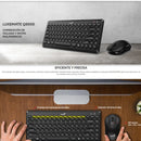 Combo Mini Teclado Y Mouse Portatil Inalambrico Q8000 Genius Color del teclado Negro
