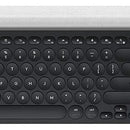 Teclado bluetooth Logitech QWERTY español latinoamérica color negro y blanco