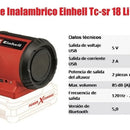 Parlante Y Cargador Usb Inalambrico Einhell Bluethooth 5.0