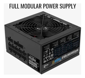 Fuente Pc Aerocool Integrator Gold 1000w Full Modular 80 P Negro