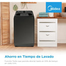 Lavadora Carga Superior 18 Kg Titanio Acero Inoxidable Midea Gris