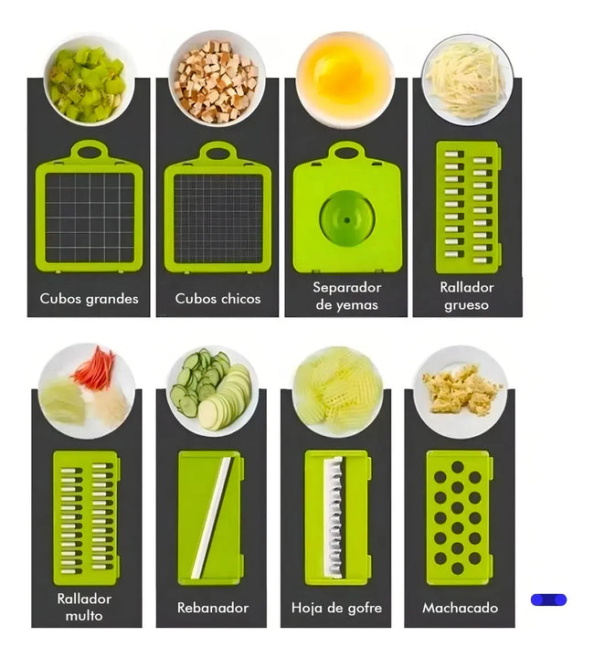 Multi Picador Vegetales 15 Pzs Cortador Verduras 1.2 L