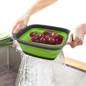 Set 2 Escurridor Colador Plegable Frutas Verduras Libre Bpa