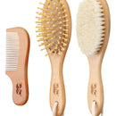 Juego De Cepillo Y Peine Para Bebes Suaves Y Naturales.