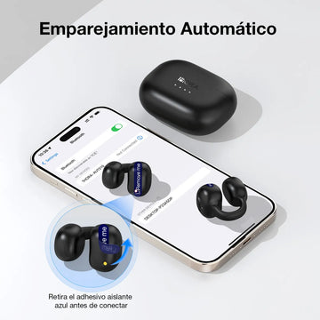 Audifonos Inalambricos Clip-ear 1hora Aut210 Auriculares Con Negro