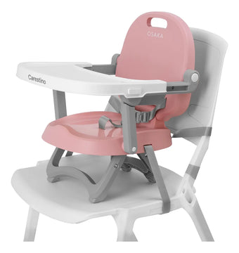 Silla De Comer Bebé Carestino Osaka Booster Rosa Altura Adaptable con Bandeja Extraíble