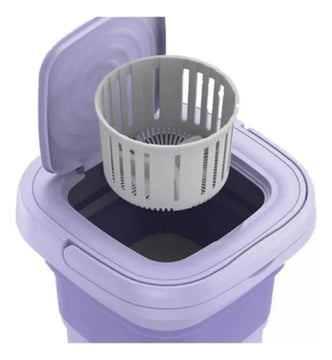 Mini Lavadora Electrica Portátil Plegable Morado