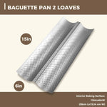 Sartenes Antiadherentes Para Hornear Pan Francés 38 X 16 Cm Plata Brillante