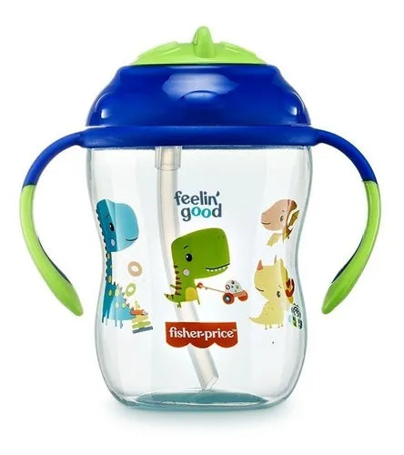 Copa Fisher-price First Moments Azul 270 Ml Pajita