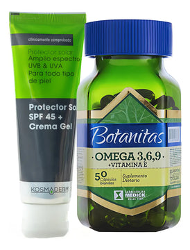 Protector Solar 45 +omega 3 6 9