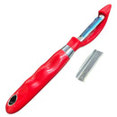 Pelapapas Manual Pelador De Papa Verduras Frutas En Acero Rojo