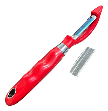 Pelapapas Manual Pelador De Papa Verduras Frutas En Acero Rojo
