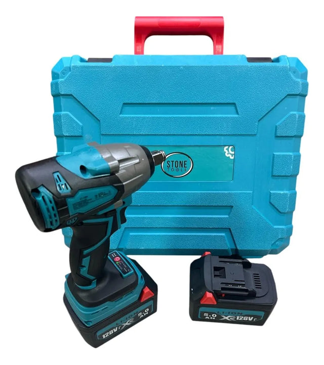 Pistola Llave Impacto De Media Inalambrica Reversible 128v - Azul Acero