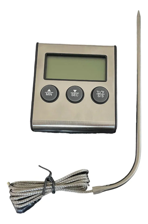 Termómetro Digital Horno Cocina Bbq Sonda Acero Iman Base