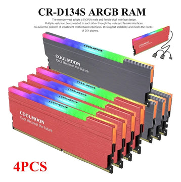 Disipador De Calor Para Ram Con Rgb 5v 3 Pines Ram Cooler