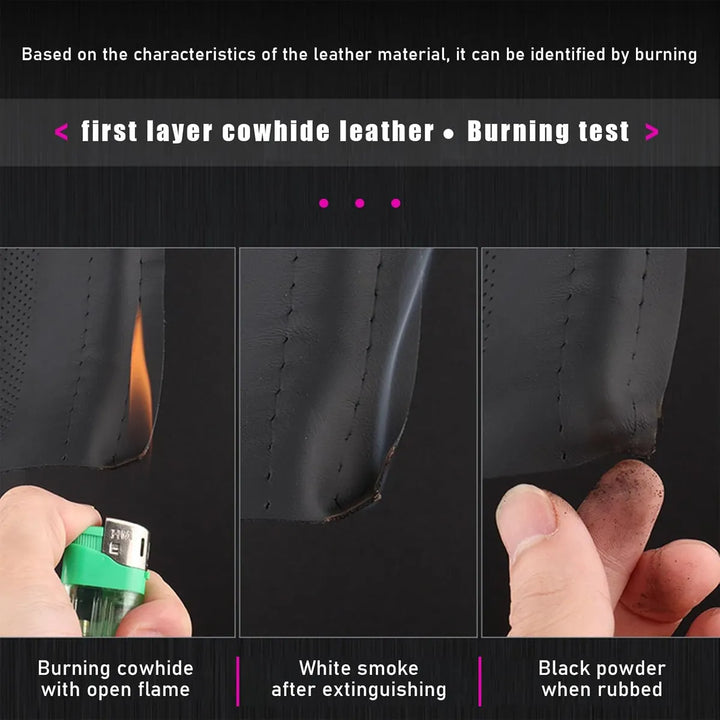 Funda De Volante De Cuero Genuine Ziciner, Ultra Duradera