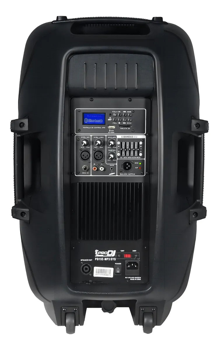 Parlante Pro DJ PB15EMP3SYS Portátil Con Bluetooth