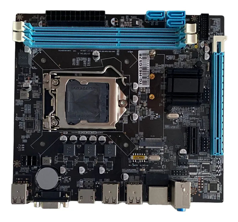 Tarjeta Madre H61 Socket 1155 6 Usb Hdmi Puerto Nvm Nueva Negro