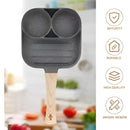 Sartén multiusos 3 en 1 con separadores para huevos y hamburguesas, color gris