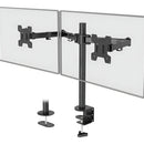 Soporte Para 2 Monitores Doble Dual Escritorio Wali M002-32 Negro Tamaño de 13" a 32"