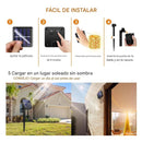Luces Navideñas Con Panel Solar 300 Led Amarillo - 30 Metros