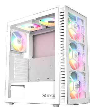 Chasis Gamer Xyz Airone 100 - Blanco , X6 Fans Argb