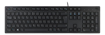 Teclado Dell KB216-BK-LTN QWERTY español latinoamérica color negro